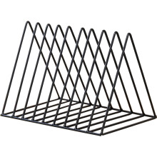 (black) Nordic Wrought Iron Creative Triangle Bookshelf Iron Lp Record Rack Triangle