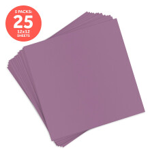 Pack of 5 - Classic Card -Mauve Purple- Weave Textured - 12" x 12" 9173e5
