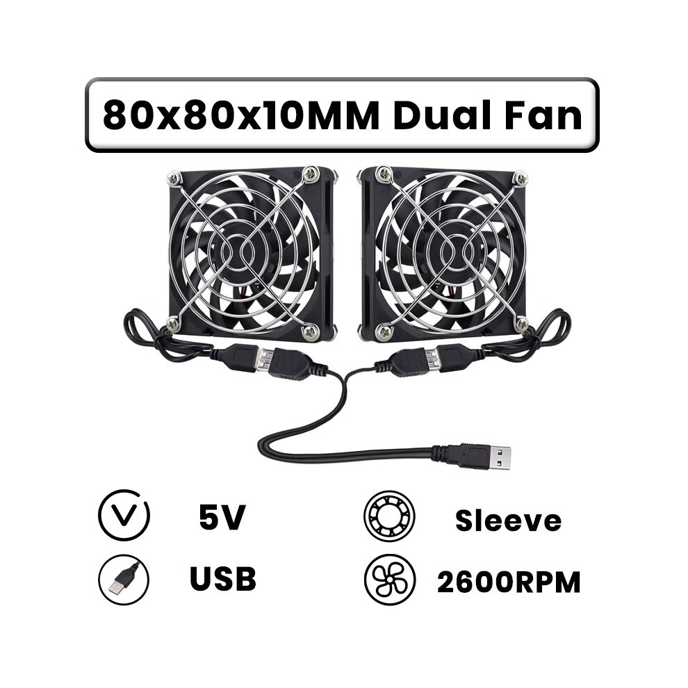 (8010 Usb Fan) Lbq Gdstime Dual 40Mm 50Mm 60Mm 80Mm 92Mm 120Mm 140Mm Dc 5V Powered Usb 9173438901339