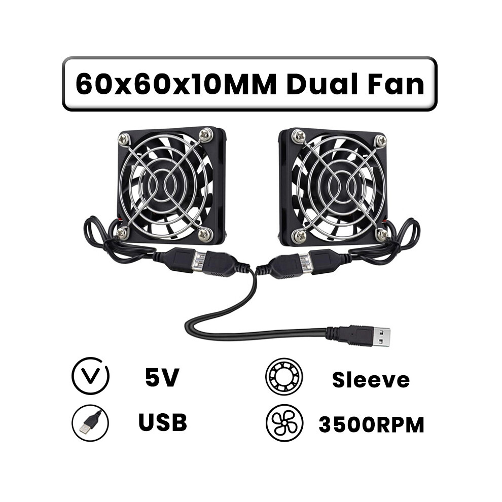 (6010 Usb Fan) Lbq Gdstime Dual 40Mm 50Mm 60Mm 80Mm 92Mm 120Mm 140Mm Dc 5V Powered Usb 9173438901315