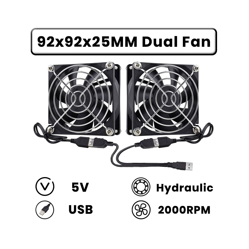 (9225 Usb Fan) Lbq Gdstime Dual 40Mm 50Mm 60Mm 80Mm 92Mm 120Mm 140Mm Dc 5V Powered Usb 9173438901377