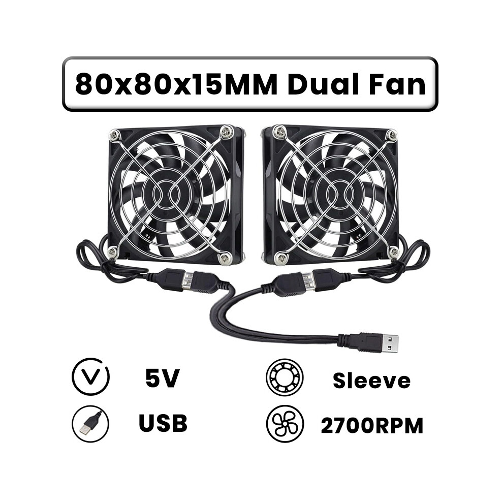 (8015 Usb Fan) Lbq Gdstime Dual 40Mm 50Mm 60Mm 80Mm 92Mm 120Mm 140Mm Dc 5V Powered Usb 9173438901384