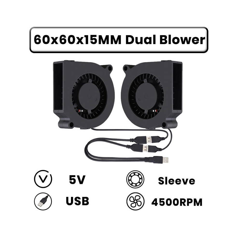 (6015 Usb Blower) Lbq Gdstime Dual 40Mm 50Mm 60Mm 80Mm 92Mm 120Mm 140Mm Dc 5V Powered Usb 9173438901469