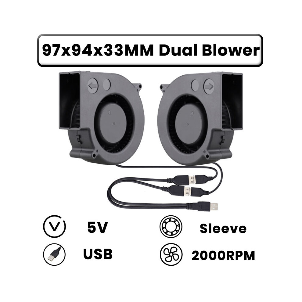 (9733 2000Rpm Blower) Lbq Gdstime Dual 40Mm 50Mm 60Mm 80Mm 92Mm 120Mm 140Mm Dc 5V Powered Usb 9173438901490