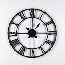 40CM Large Skeleton Metal Roman Wall Clock Big Numerals Giant