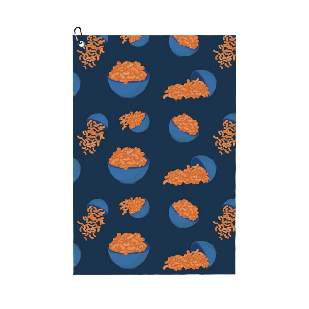 Photos - Golf   Towel Funny Printed Cristmas Gift for Men Women Husband Dad Mom Birthday Gol(Attack Of The Mac And Cheese Pattern8319)