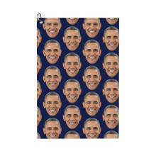(Barack Obama_6325) Golf Towel Funny Printed Cristmas Gift for Men Women Husband Dad Mom Birthday Golfers Fan
