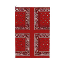 (Bandanna Red_6901) Golf Towel Funny Printed Cristmas Gift for Men Women Husband Dad Mom Birthday Golfers Fan