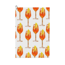 (Aperol Spritz Pattern_7877) Golf Towel Funny Printed Cristmas Gift for Men Women Husband Dad Mom Birthday Golfers Fan