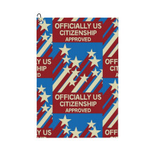 (American Citizenship - US Green Card Gifts - Citizenship Parry Gifts - USA Citizenship_5802) Golf Towel Funny Printed Cristmas Gift for Men Women Husband Dad Mom Birthday Golfers Fan