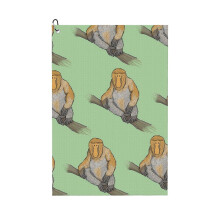 (Amazing Proboscis Monkey _13917) Golf Towel Funny Printed Cristmas Gift for Men Women Husband Dad Mom Birthday Golfers Fan