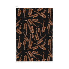 (Alto Saxophone Musical Instrument Pattern Black_14000) Golf Towel Funny Printed Cristmas Gift for Men Women Husband Dad Mom Birthday Golfers Fan