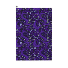 (Allover Tentacle Purple_5505) Golf Towel Funny Printed Cristmas Gift for Men Women Husband Dad Mom Birthday Golfers Fan
