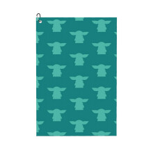 (Alien Silhouette - Turquoise_5113) Golf Towel Funny Printed Cristmas Gift for Men Women Husband Dad Mom Birthday Golfers Fan