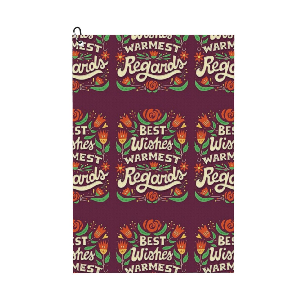 Photos - Golf   Towel Funny Printed Cristmas Gift for Men Women Husband Dad Mom Birthday ers Fan(Best Wishes, Warmest Regards9816)