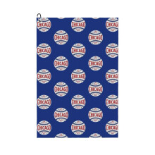 (Chicago Retro Big League Baseball - Blue_4307) Golf Towel Funny Printed Cristmas Gift for Men Women Husband Dad Mom Birthday Golfers Fan
