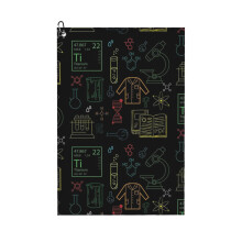 (Chemistry_10885) Golf Towel Funny Printed Cristmas Gift for Men Women Husband Dad Mom Birthday Golfers Fan