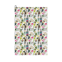 (Cheers Wine Bottles _11809) Golf Towel Funny Printed Cristmas Gift for Men Women Husband Dad Mom Birthday Golfers Fan