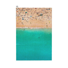 (Bondi Beach _4336) Golf Towel Funny Printed Cristmas Gift for Men Women Husband Dad Mom Birthday Golfers Fan