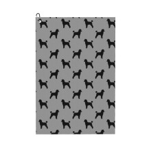 (Black Toy Poodle Silhouette(s)_13644) Golf Towel Funny Printed Cristmas Gift for Men Women Husband Dad Mom Birthday Golfers Fan