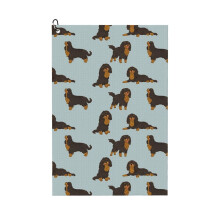 (Black Tan Cavalier King Charles Spaniel Dog_9697) Golf Towel Funny Printed Cristmas Gift for Men Women Husband Dad Mom Birthday Golfers Fan