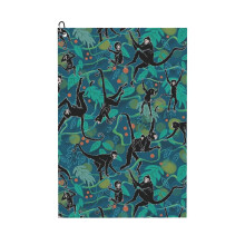 (Black Spider Monkeys In Tropical Jungle_3679) Golf Towel Funny Printed Cristmas Gift for Men Women Husband Dad Mom Birthday Golfers Fan