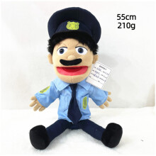 (Police Guy) Jeffy Puppet Plush Toy Doll Soft Stuffed Hand Puppet Zombies with multiple characters Christmas Gift