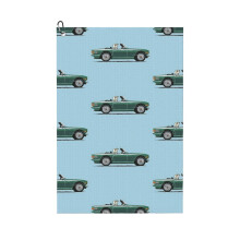(British Racing Green Color TR6 ? The Classic British Sports Car_13963) Golf Towel Funny Printed Cristmas Gift for Men Women Husband Dad Mom Birthday Golfers Fan