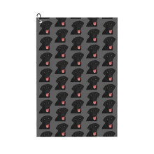 (Bruno The Black Lab_6883) Golf Towel Funny Printed Cristmas Gift for Men Women Husband Dad Mom Birthday Golfers Fan
