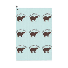 (Don't Worry, Be Capy (Capybara)_9110) Golf Towel Funny Printed Cristmas Gift for Men Women Husband Dad Mom Birthday Golfers Fan