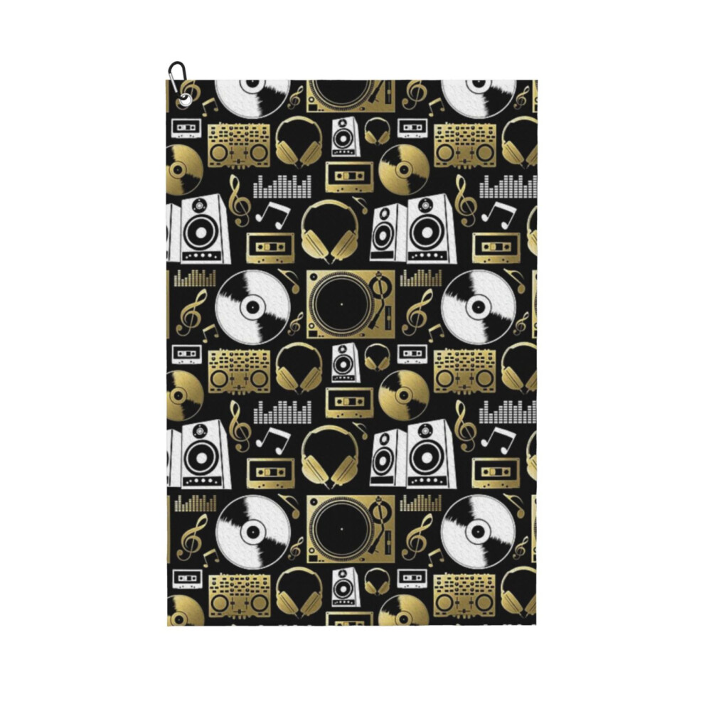 Photos - Golf   Towel Funny Printed Cristmas Gift for Men Women Husband Dad Mom Bir(Discjockey Pattern DJ Music Vinyl Turntables10399)