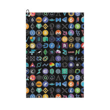 (Crypto Logos 3D On Black_22199) Golf Towel Funny Printed Cristmas Gift for Men Women Husband Dad Mom Birthday Golfers Fan