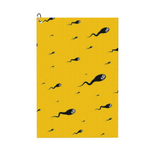 (Crazy Sperm_2972) Golf Towel Funny Printed Cristmas Gift for Men Women Husband Dad Mom Birthday Golfers Fan
