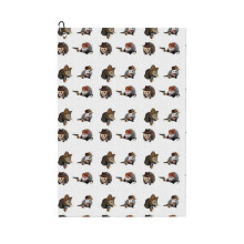 (Cowboy Possum Pack_5850) Golf Towel Funny Printed Cristmas Gift for Men Women Husband Dad Mom Birthday Golfers Fan