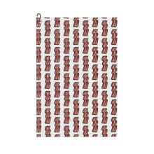 (Crispy Bacon Stripes_8798) Golf Towel Funny Printed Cristmas Gift for Men Women Husband Dad Mom Birthday Golfers Fan