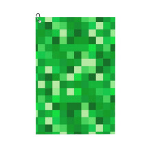 (Creeper Pattern Minecraft Style_22206) Golf Towel Funny Printed Cristmas Gift for Men Women Husband Dad Mom Birthday Golfers Fan