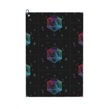 (D20 Dungeons And Dragons Dice_5454) Golf Towel Funny Printed Cristmas Gift for Men Women Husband Dad Mom Birthday Golfers Fan