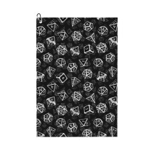 (D20 Dice Set Pattern (White)_4664) Golf Towel Funny Printed Cristmas Gift for Men Women Husband Dad Mom Birthday Golfers Fan