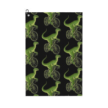(Cycling Dinosaur_6779) Golf Towel Funny Printed Cristmas Gift for Men Women Husband Dad Mom Birthday Golfers Fan