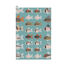 (Corydoras!_6037) Golf Towel Funny Printed Cristmas Gift for Men Women Husband Dad Mom Birthday Golfers Fan