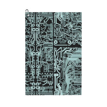 (Glowing Circuit_6810) Golf Towel Funny Printed Cristmas Gift for Men Women Husband Dad Mom Birthday Golfers Fan