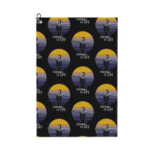 (Football Is Life Vintage Sunset_5062) Golf Towel Funny Printed Cristmas Gift for Men Women Husband Dad Mom Birthday Golfers Fan