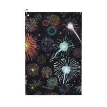 (FIREWORKS_5856) Golf Towel Funny Printed Cristmas Gift for Men Women Husband Dad Mom Birthday Golfers Fan