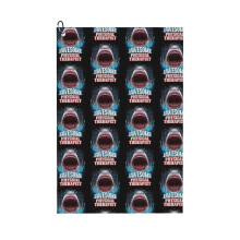 (Jawesome Physical Therapist - Great White Shark _7603) Golf Towel Funny Printed Cristmas Gift for Men Women Husband Dad Mom Birthday Golfers Fan