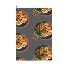 (Japanses Ramen Noodles Bowl_22545) Golf Towel Funny Printed Cristmas Gift for Men Women Husband Dad Mom Birthday Golfers Fan