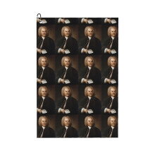 (Johann Sebastian Bach, German Composer_5661) Golf Towel Funny Printed Cristmas Gift for Men Women Husband Dad Mom Birthday Golfers Fan
