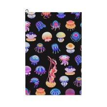 (Jellyfish Day_5347) Golf Towel Funny Printed Cristmas Gift for Men Women Husband Dad Mom Birthday Golfers Fan
