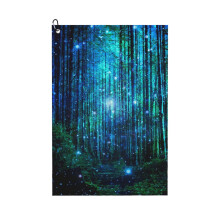 (In The Magical Forest_12122) Golf Towel Funny Printed Cristmas Gift for Men Women Husband Dad Mom Birthday Golfers Fan