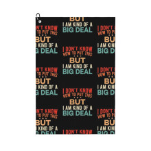 (Im Kind Of A Big Deal Funny Charisma Sayings Vintage Retro_4819) Golf Towel Funny Printed Cristmas Gift for Men Women Husband Dad Mom Birthday Golfers Fan