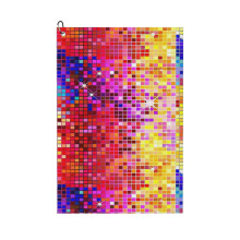 (Image Of Metallic Colorful Sequins Look-Disco Ball Image GlitterPattern _9864) Golf Towel Funny Printed Cristmas Gift for Men Women Husband Dad Mom Birthday Golfers Fan